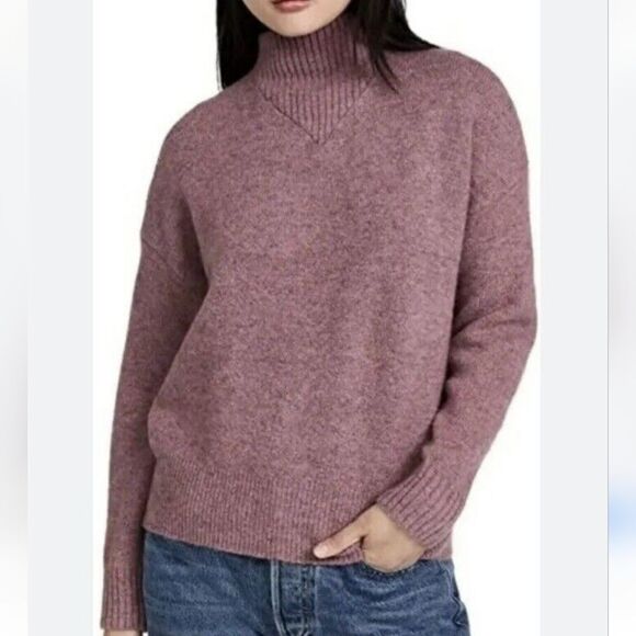 Madewell Dillon Mockneck Pullover Sweater. Cozycore. Outdoor.  Light Academia - Picture 1 of 13